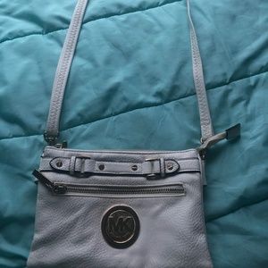 White Michael Kors Leather Crossbody Purse